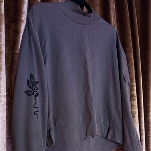 One of a Kind Upcycled WhimSee Original Cropped Long sleeve top